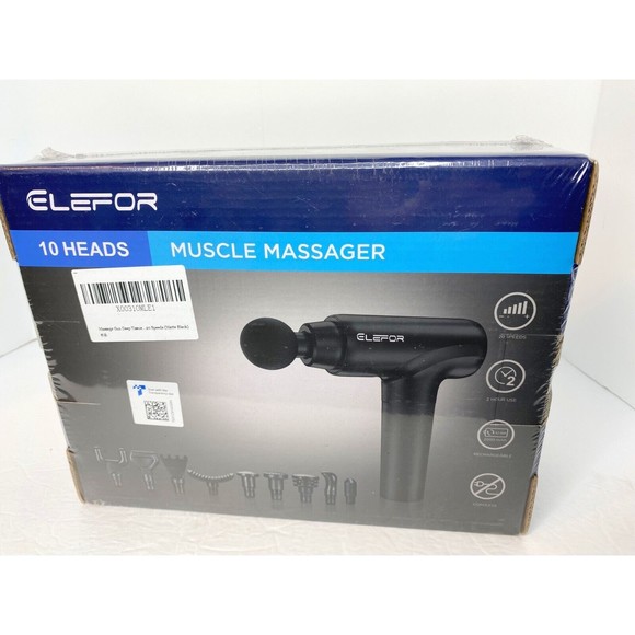 NIB Elefor Muscle Massager, 10 Heads, 20 speeds, Brand New, Sealed In Original - Picture 3 of 6
